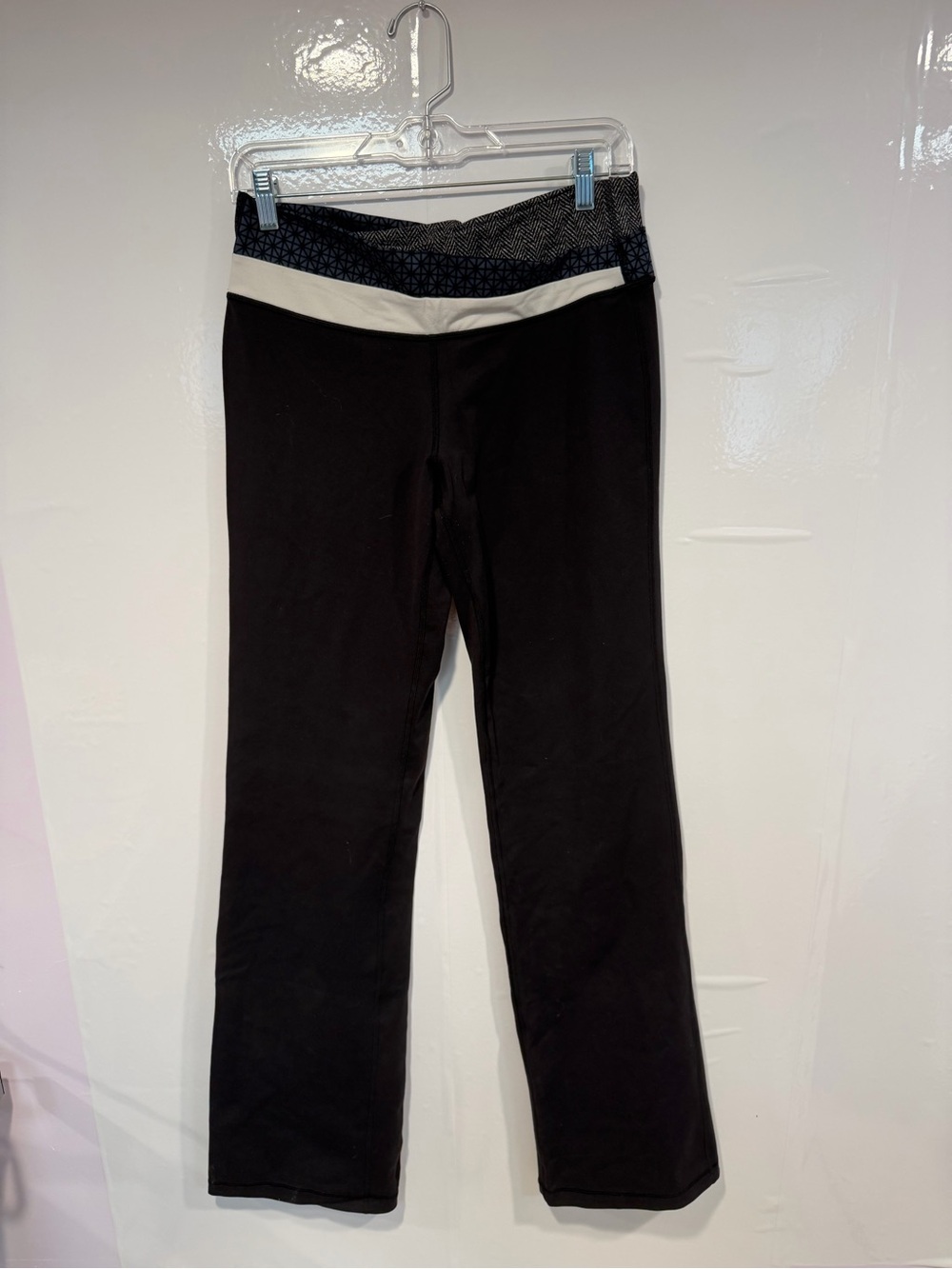 Black‎ Vintage Lululemon Wide leg Yoga Pants with Contrast Waistband